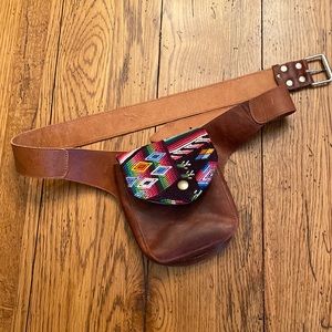 Leather Nena & Co Revived Hip Satchel